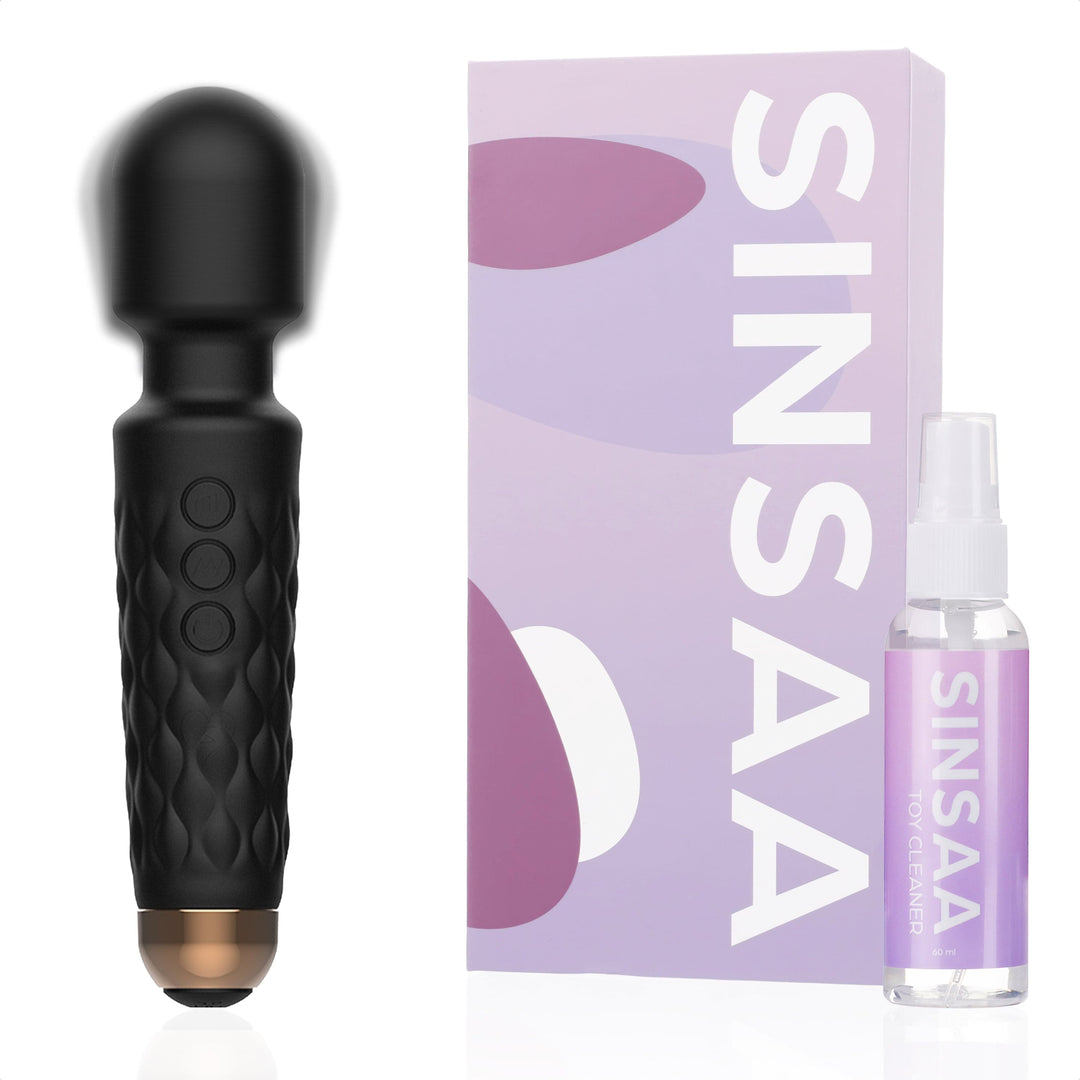 Sinsaa Wandvibrator Noëlle Zwart Massager Sextoy Oplaadbare toy Stille Waterdicht