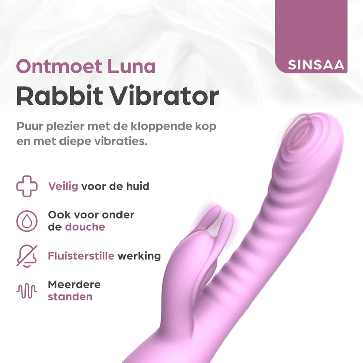 Sinsaa Tarzan Vibrator Luna Roze Massager Sextoy Oplaadbare toy Stille Waterdicht