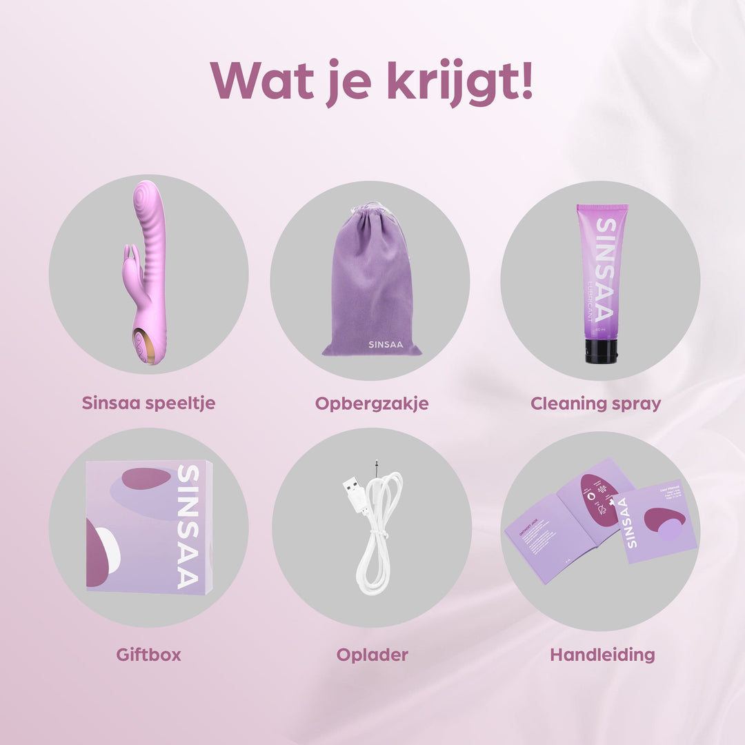 Sinsaa Tarzan Vibrator Luna Roze Massager Sextoy Oplaadbare toy Stille Waterdicht