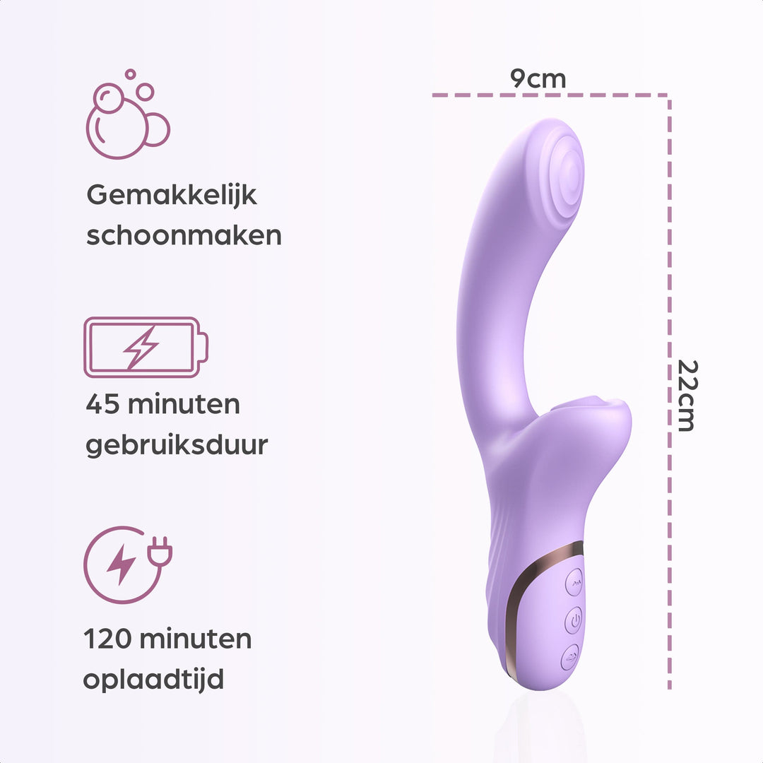 Sinsaa Luchtdruk Vibrator Bella Paars Massager Sextoy Oplaadbare toy Stille Waterdicht