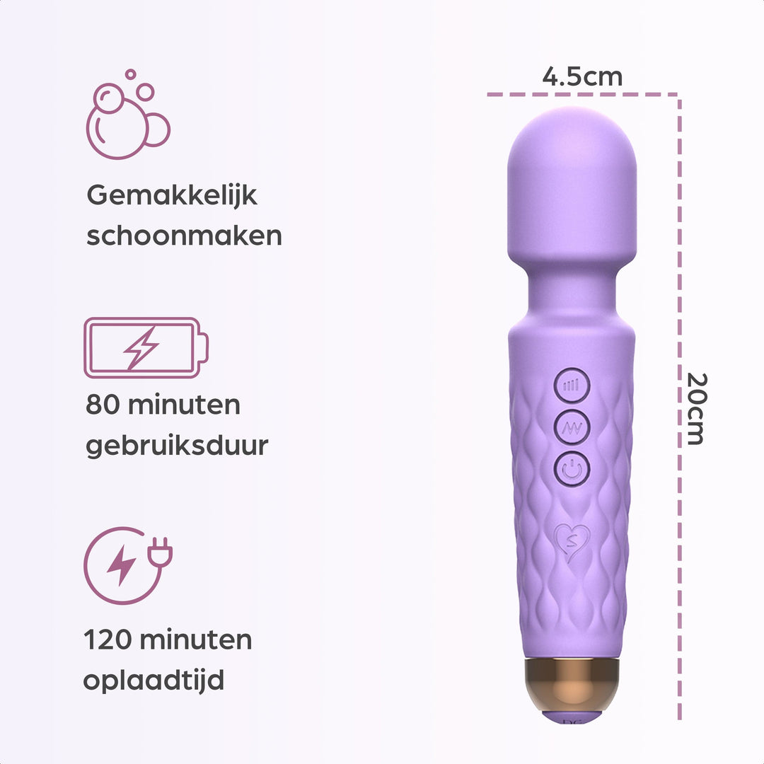 Sinsaa Wandvibrator Noëlle Paars Massager Sextoy Oplaadbare toy Stille Waterdicht