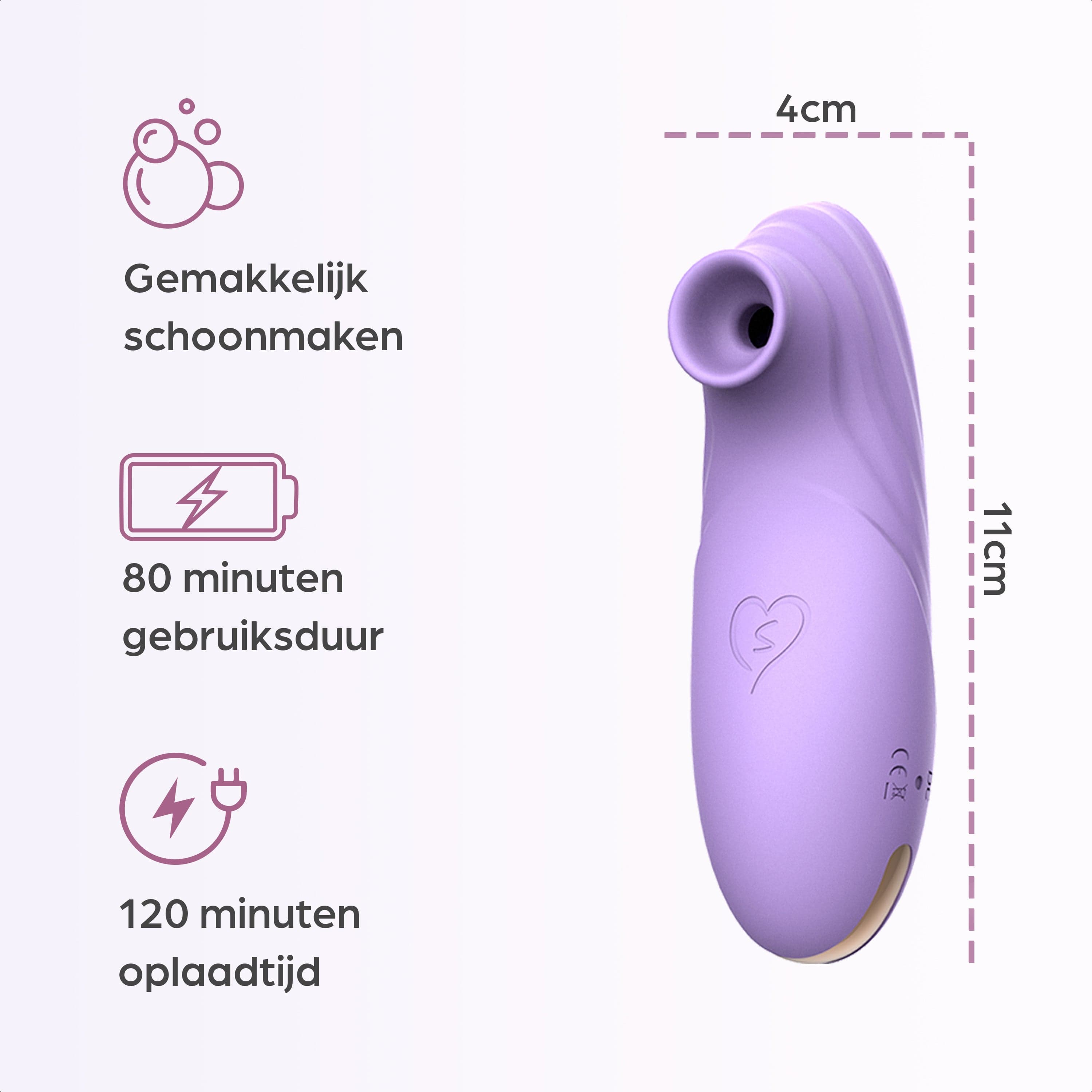 Sinsaa Luchtdruk vibrator Chloé Paars Massager Sextoy Oplaadbare toy Stille Waterdicht