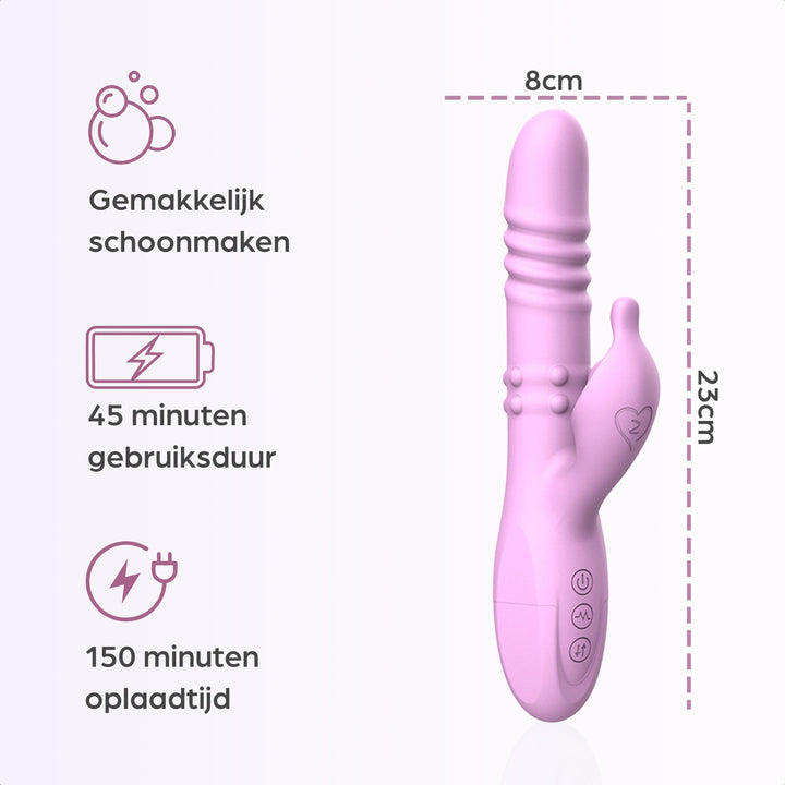 Sinsaa Pulserende Vibrator Nova Roze Massager Sextoy Oplaadbare toy Stille Waterdicht