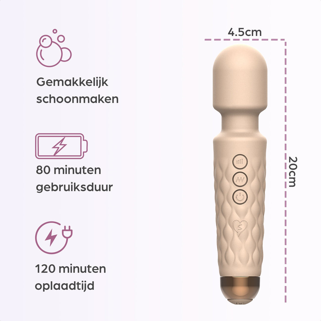 Sinsaa Wandvibrator Noëlle Crème Massager Sextoy Oplaadbare toy Stille Waterdicht