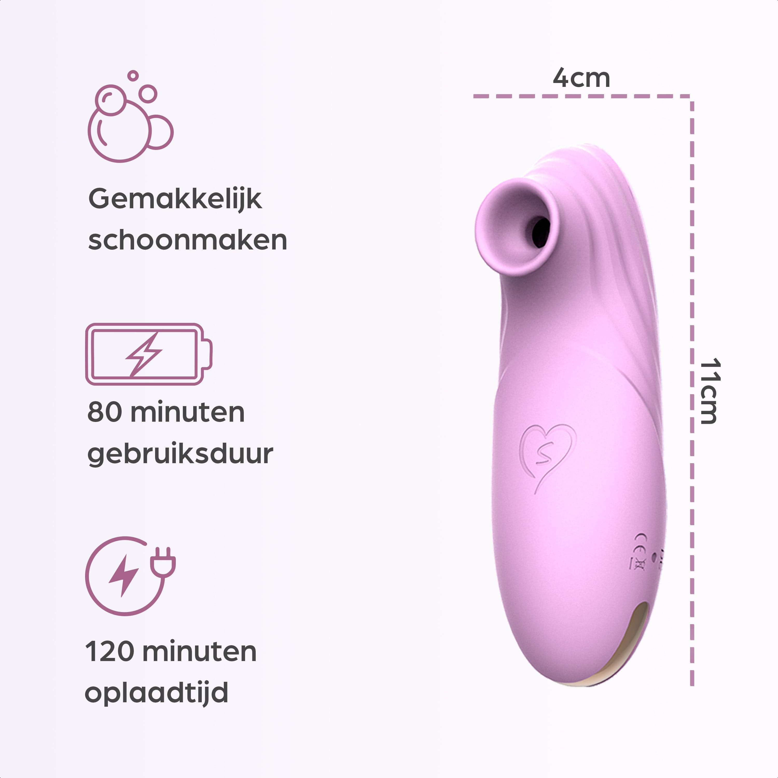 Sinsaa Luchtdruk vibrator Chloé Roze Massager Sextoy Oplaadbare toy Stille Waterdicht