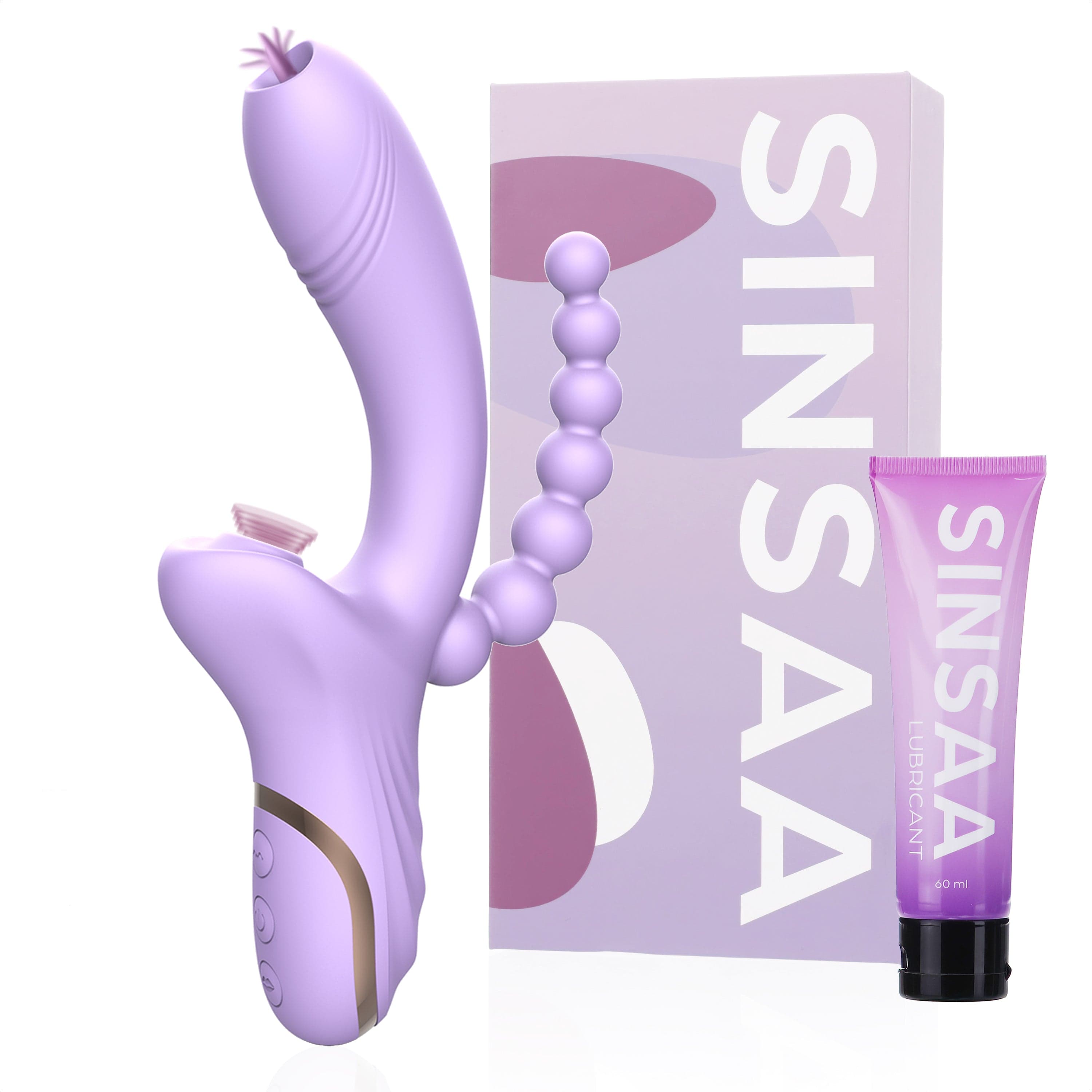 Sinsaa Luchtdruk Vibrator Lana Paars Massager Sextoy Oplaadbare toy Stille Waterdicht