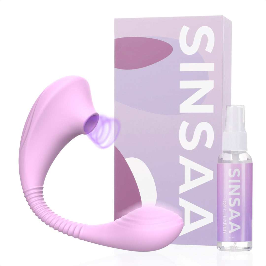 Sinsaa Roze Luchtdruk Vibrator Ivy Paars Massager Sextoy Oplaadbare toy Stille Waterdicht