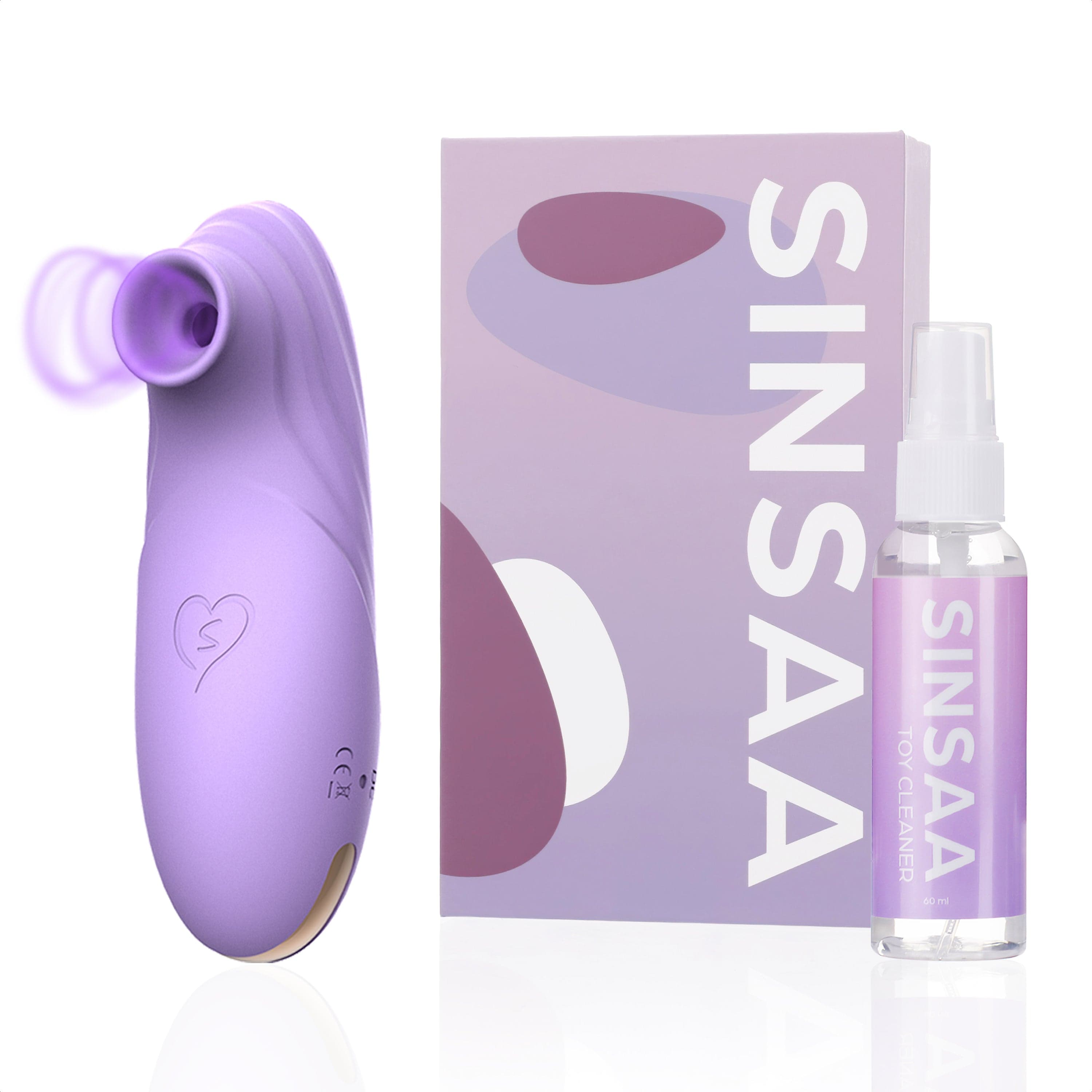 Sinsaa Luchtdruk vibrator Chloé Paars Massager Sextoy Oplaadbare toy Stille Waterdicht