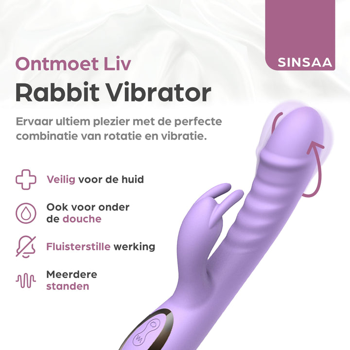 Sinsaa Tarzan Vibrator Liv Paars Massager Sextoy Oplaadbare toy Stille Waterdicht
