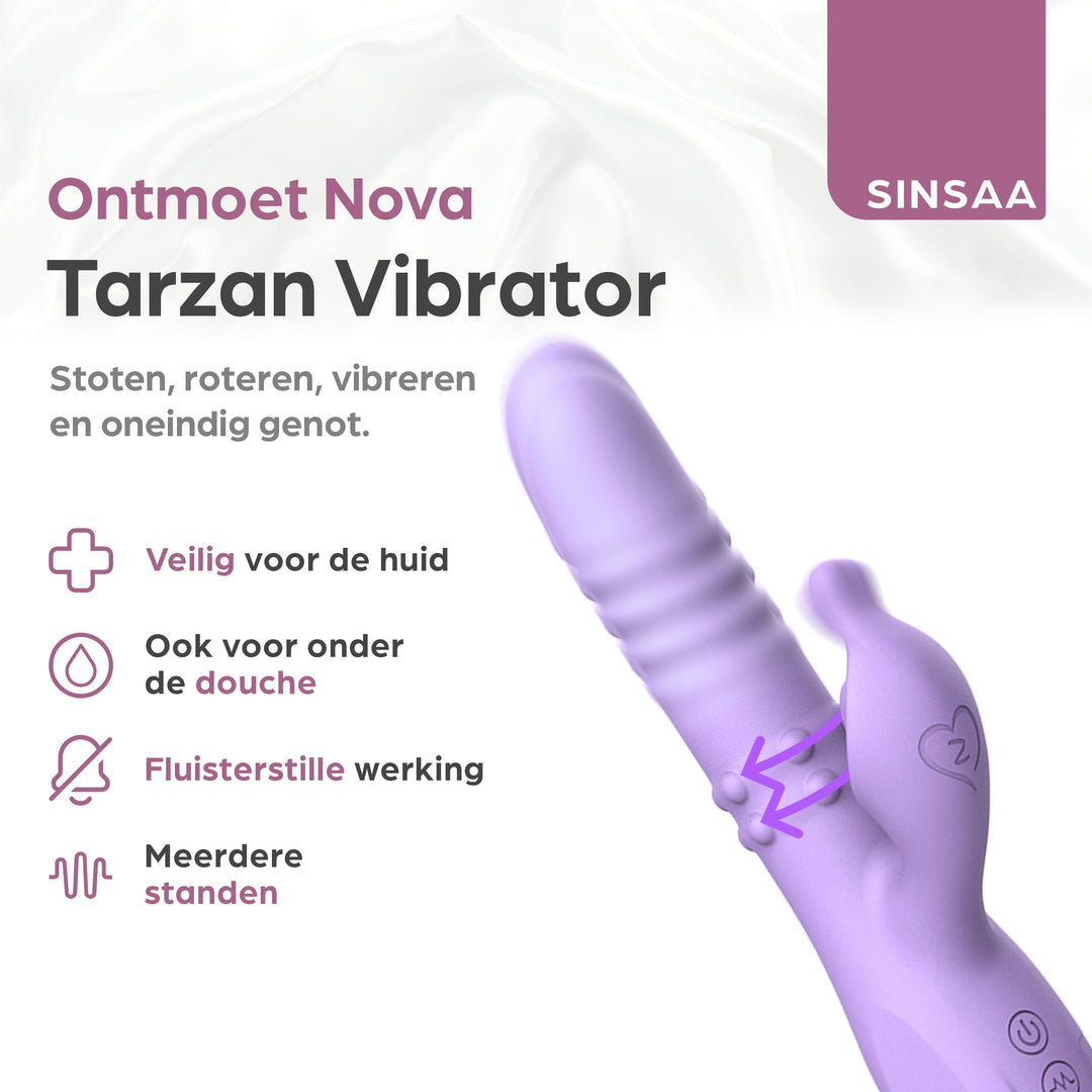 Sinsaa Pulserende Vibrator Nova Paars Massager Sextoy Oplaadbare toy Stille Waterdicht