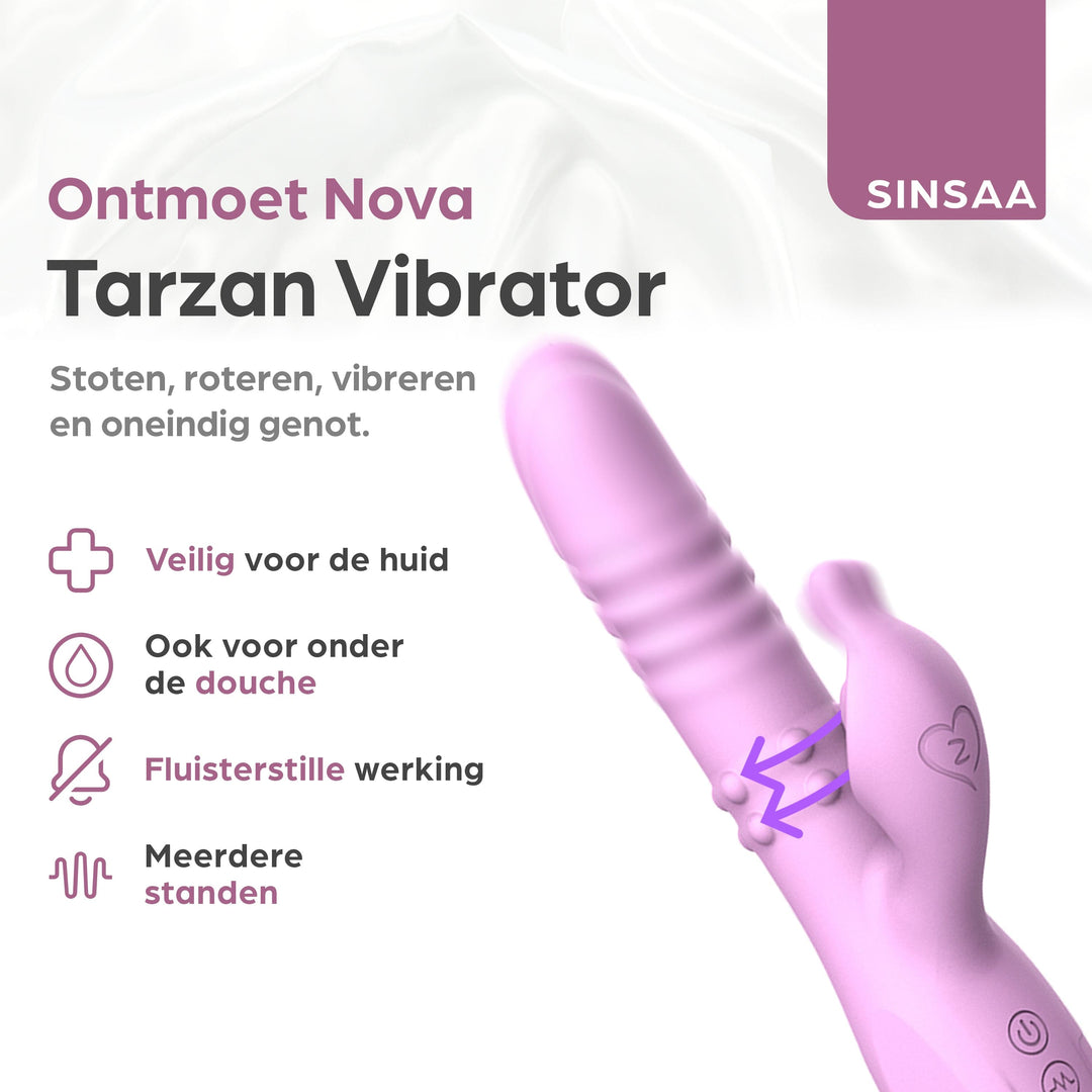 Sinsaa Pulserende Vibrator Nova Roze Massager Sextoy Oplaadbare toy Stille Waterdicht