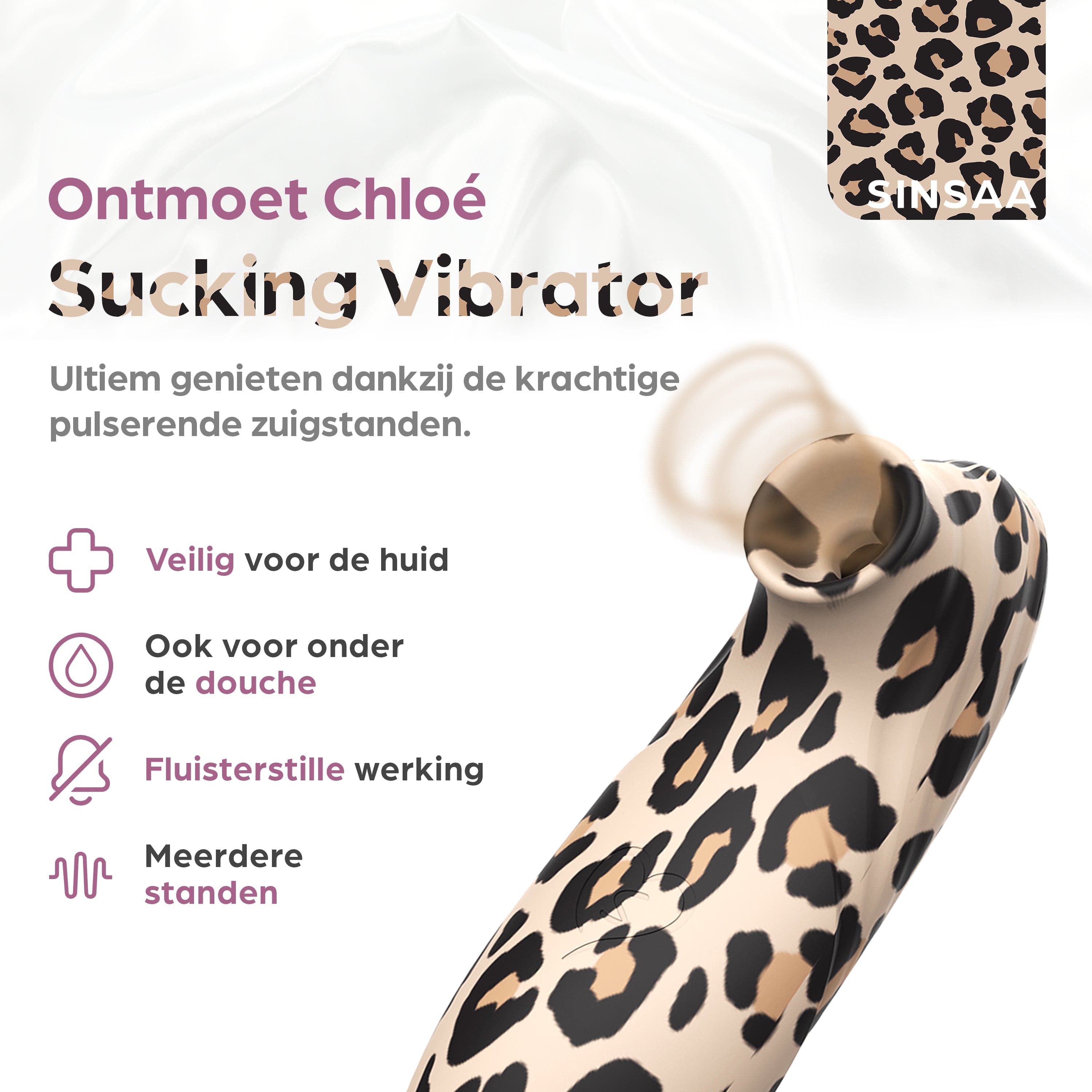 Sinsaa Special Edition Panter Chloé Massager Sextoy Oplaadbare toy Stille Waterdicht