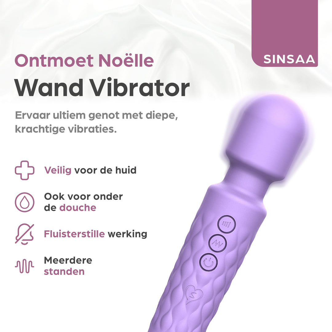 Sinsaa Wandvibrator Noëlle Paars Massager Sextoy Oplaadbare toy Stille Waterdicht