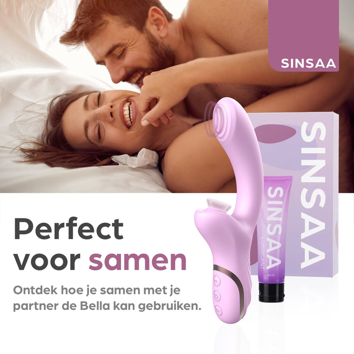 Sinsaa Luchtdruk Vibrator Bella Roze Massager Sextoy Oplaadbare toy Stille Waterdicht