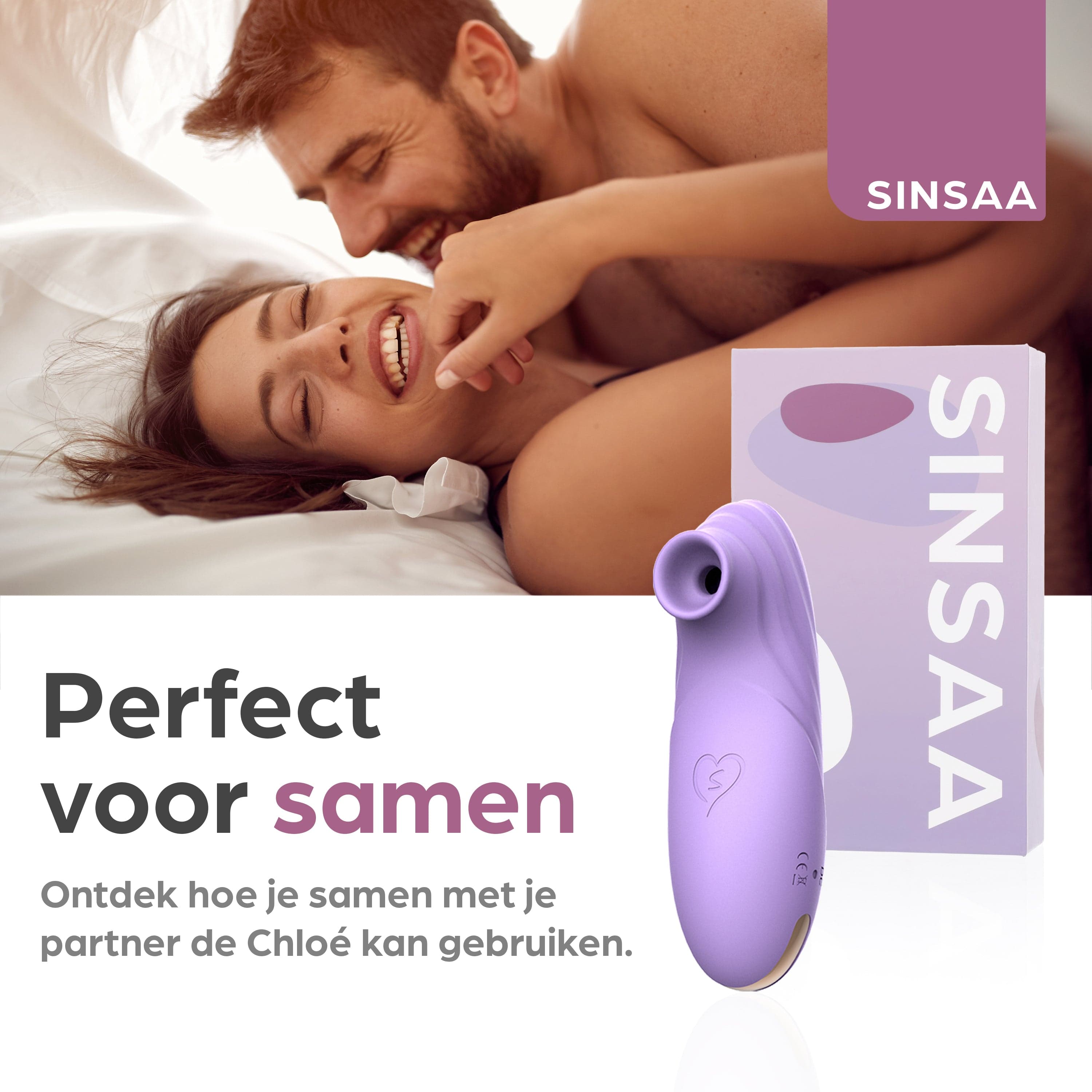 Sinsaa Luchtdruk vibrator Chloé Paars Massager Sextoy Oplaadbare toy Stille Waterdicht