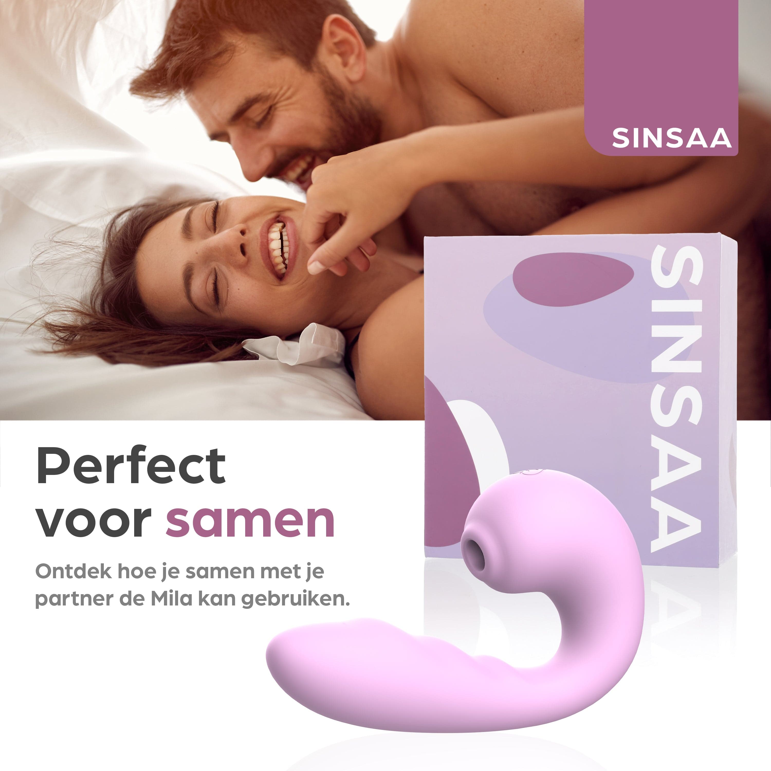 Sinsaa Luchtdruk vibrator Mila Roze Massager Sextoy Oplaadbare toy Stille Waterdicht
