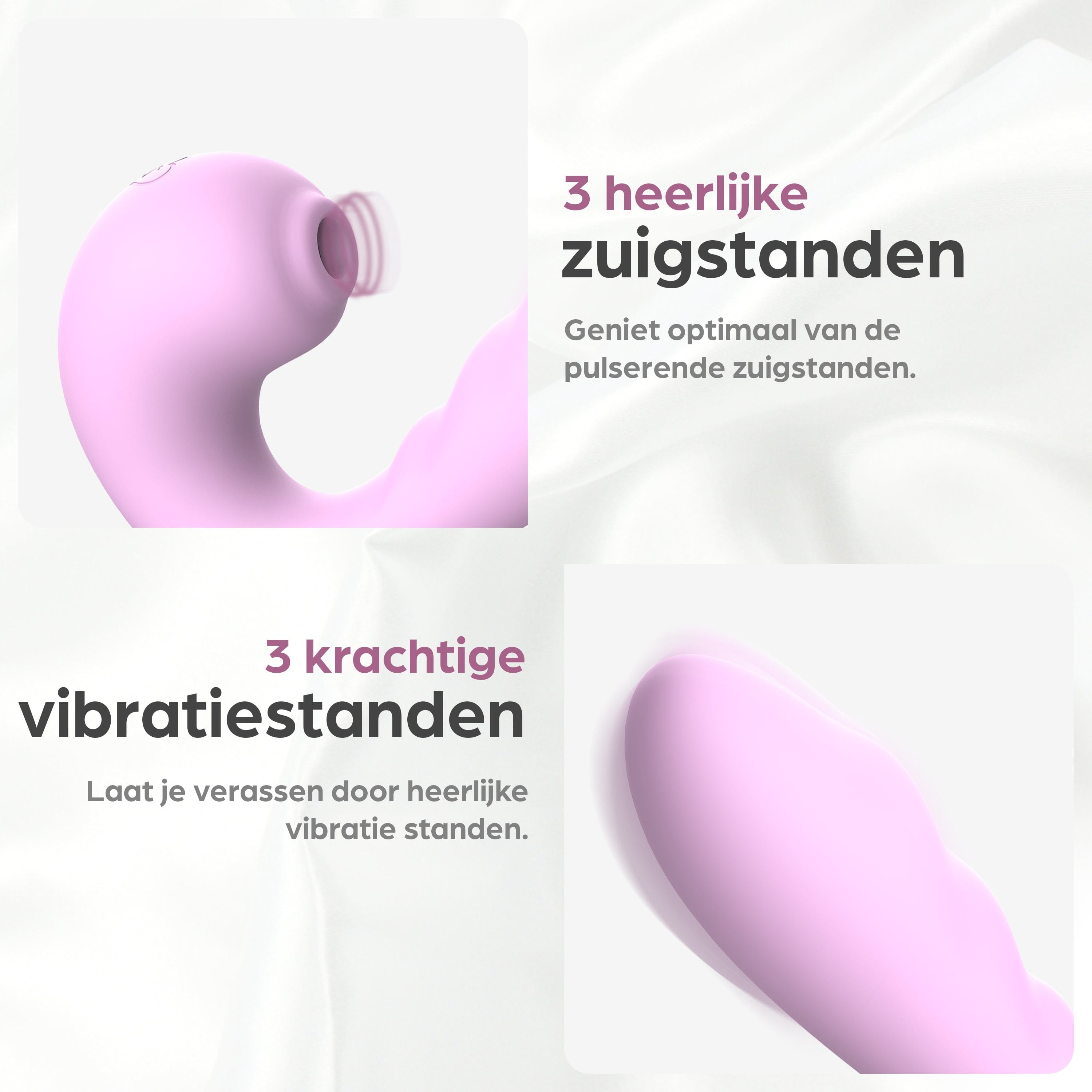 Sinsaa Luchtdruk vibrator Mila Roze Massager Sextoy Oplaadbare toy Stille Waterdicht