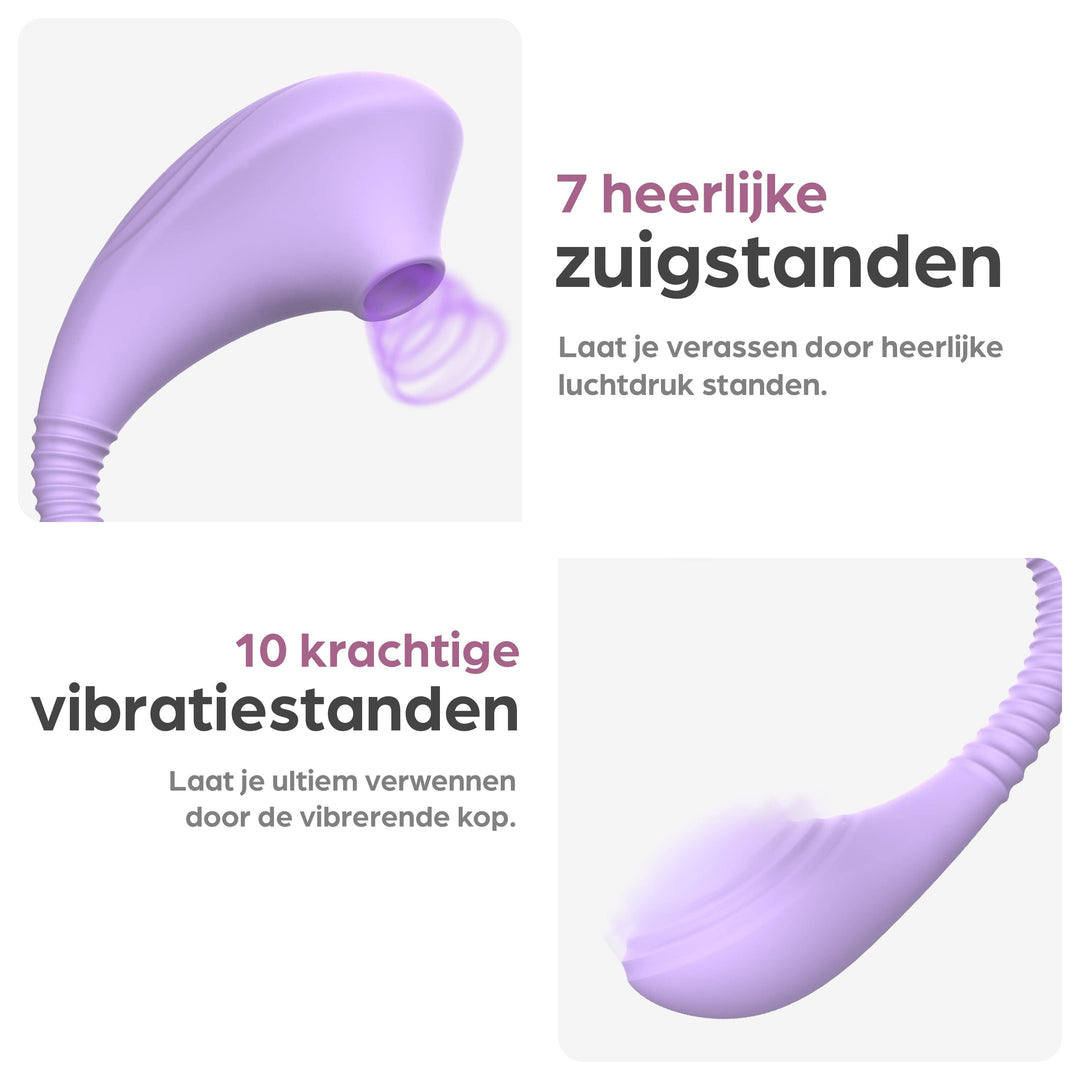 Sinsaa Luchtdruk Vibrator Ivy Paars Massager Sextoy Oplaadbare toy Stille Waterdicht