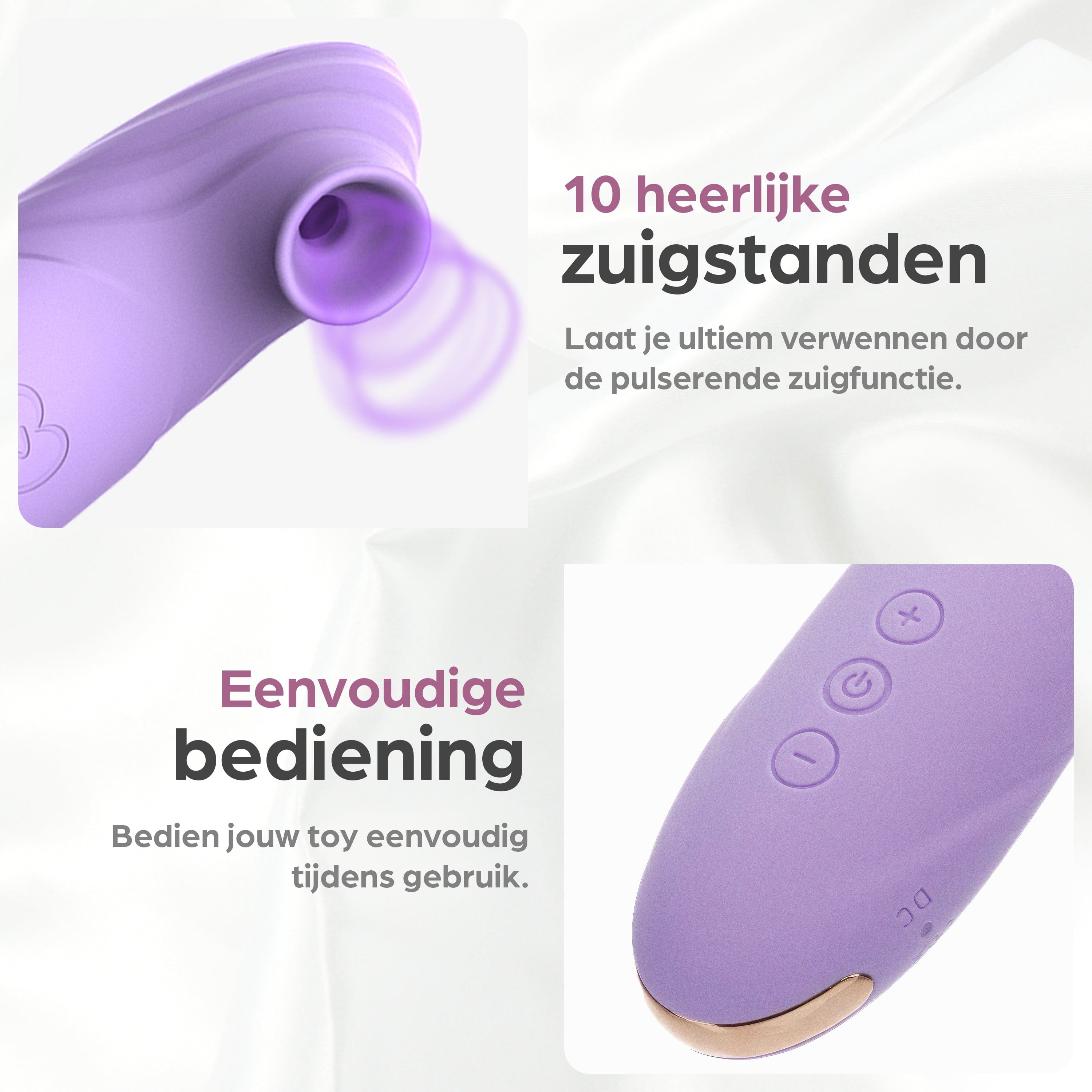 Sinsaa Luchtdruk vibrator Chloé Paars Massager Sextoy Oplaadbare toy Stille Waterdicht