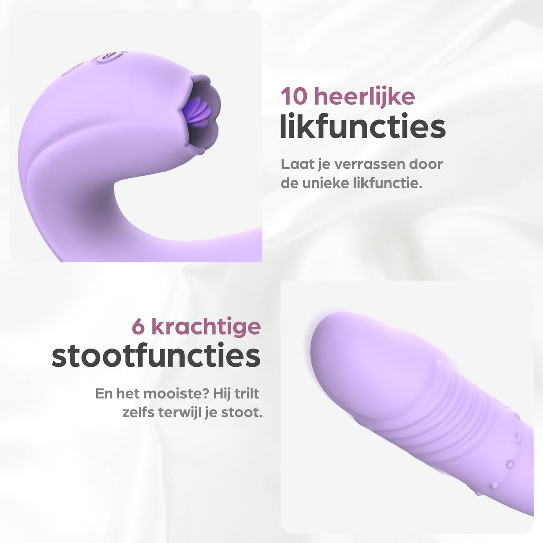 Sinsaa Pulserende Vibrator Lulu Paars Massager Sextoy Oplaadbare toy Stille Waterdicht