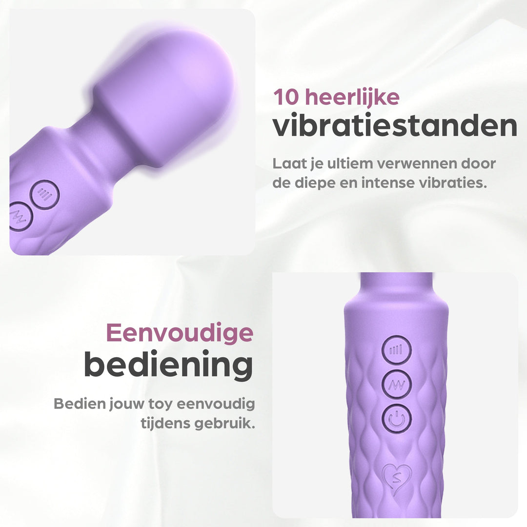 Sinsaa Wandvibrator Noëlle Paars Massager Sextoy Oplaadbare toy Stille Waterdicht