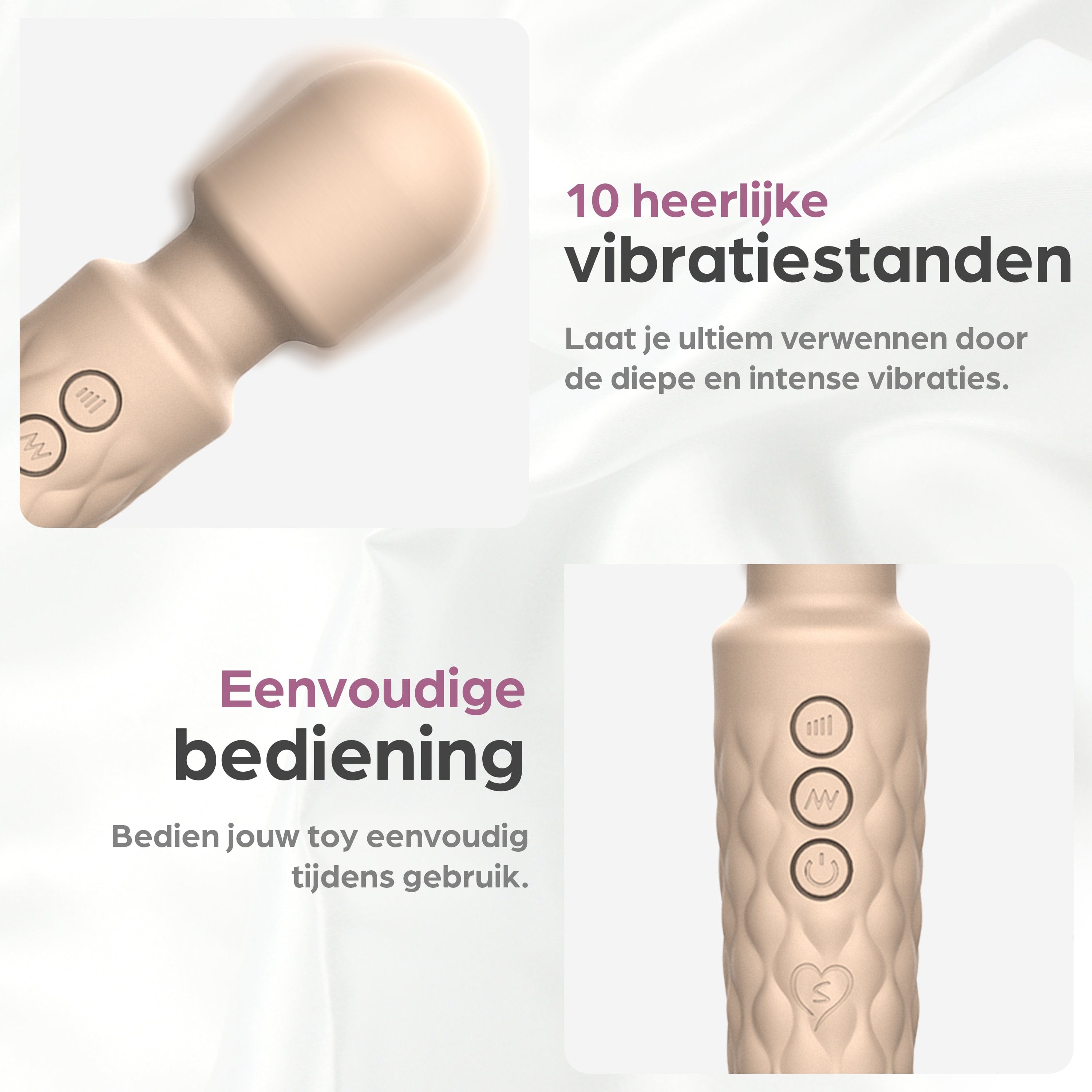 Sinsaa Wandvibrator Noëlle Crème Massager Sextoy Oplaadbare toy Stille Waterdicht