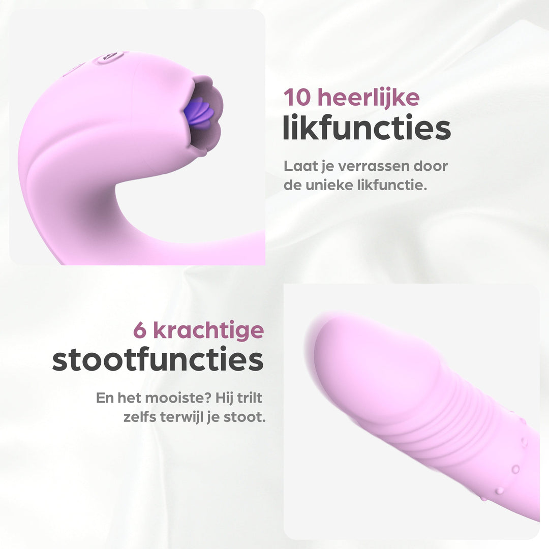 Sinsaa Pulserende Vibrator Lulu Roze Massager Sextoy Oplaadbare toy Stille Waterdicht