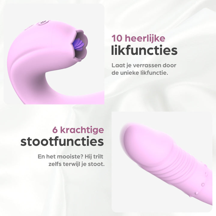 Sinsaa Pulserende Vibrator Lulu Roze Massager Sextoy Oplaadbare toy Stille Waterdicht
