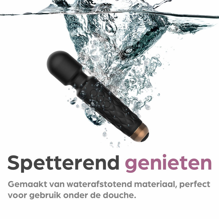 Sinsaa Wandvibrator Noëlle Zwart Massager Sextoy Oplaadbare toy Stille Waterdicht