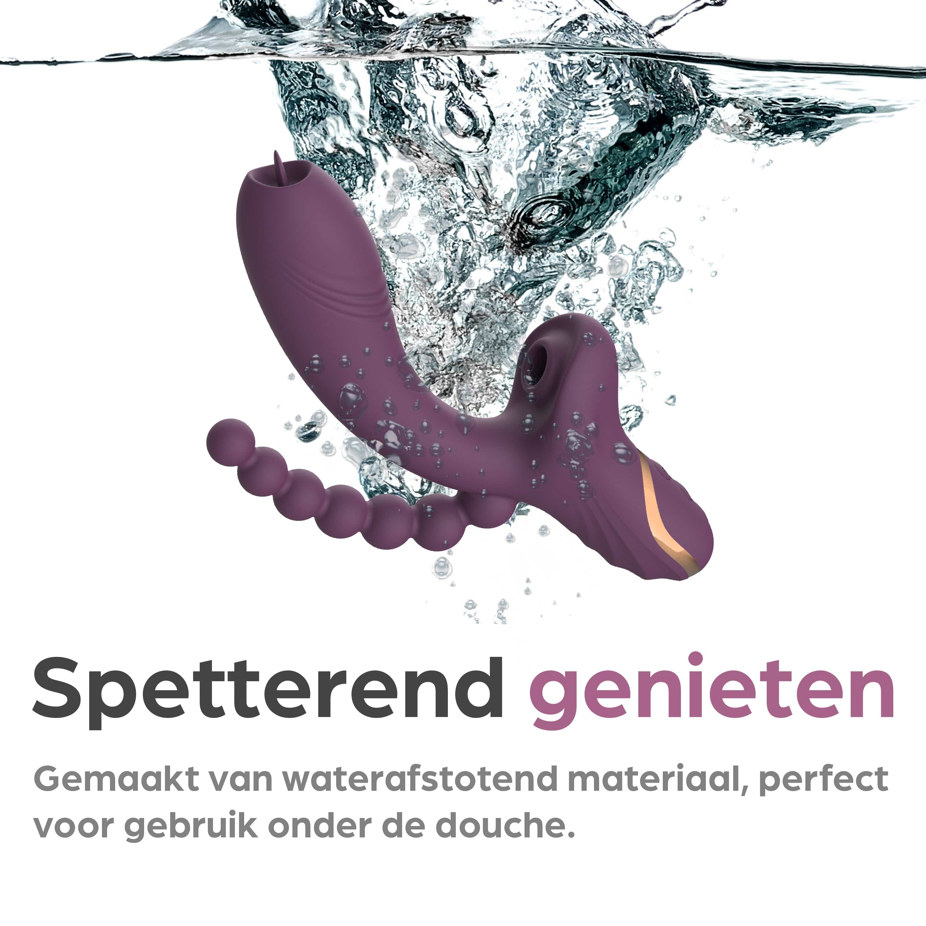 Sinsaa Luchtdruk Vibrator Lana Dark Purple Massager Sextoy Oplaadbare toy Stille Waterdicht