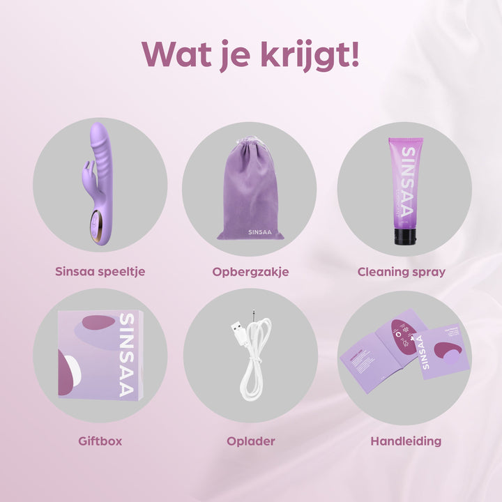 Sinsaa Tarzan Vibrator Liv Paars Massager Sextoy Oplaadbare toy Stille Waterdicht