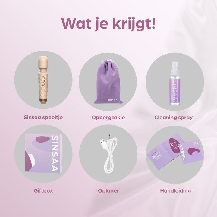 Sinsaa Wandvibrator Noëlle Crème Massager Sextoy Oplaadbare toy Stille Waterdicht