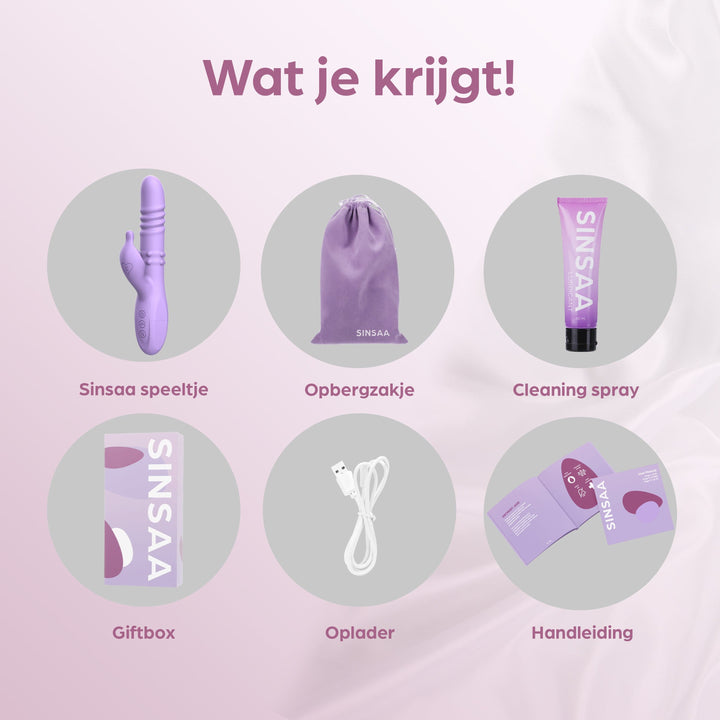 Sinsaa Pulserende Vibrator Nova Paars Massager Sextoy Oplaadbare toy Stille Waterdicht