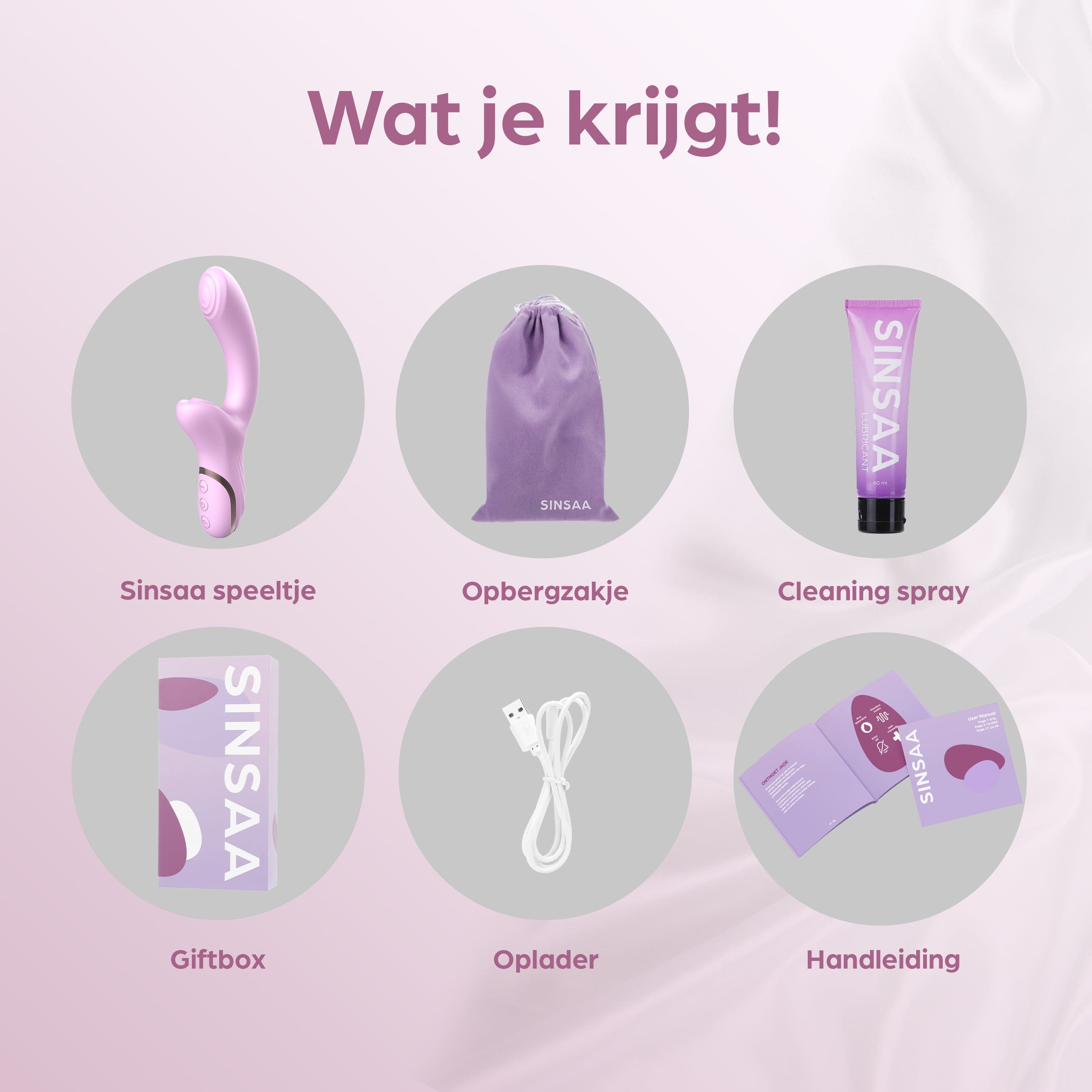 Sinsaa Luchtdruk Vibrator Bella Roze Massager Sextoy Oplaadbare toy Stille Waterdicht