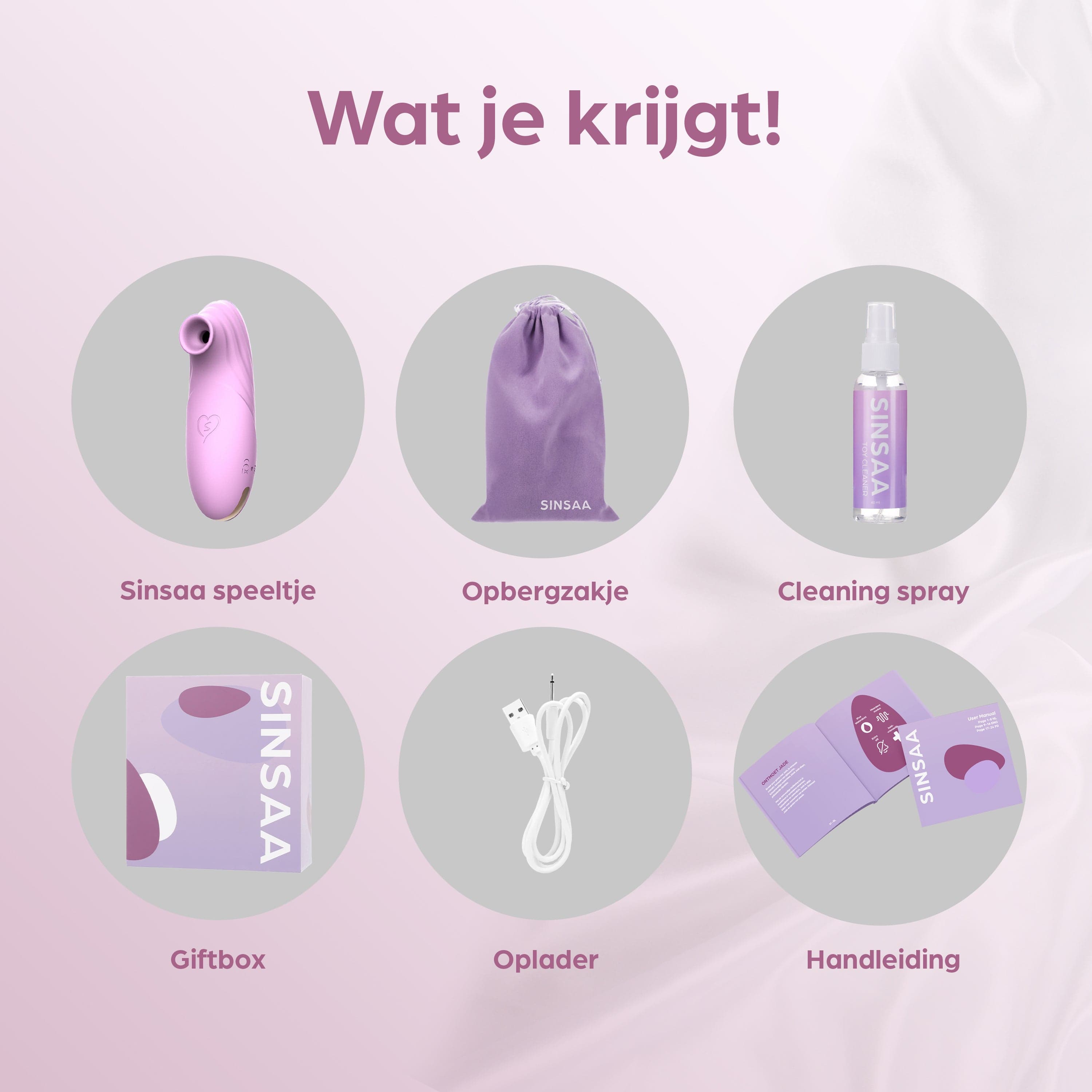 Sinsaa Luchtdruk vibrator Chloé Roze Massager Sextoy Oplaadbare toy Stille Waterdicht