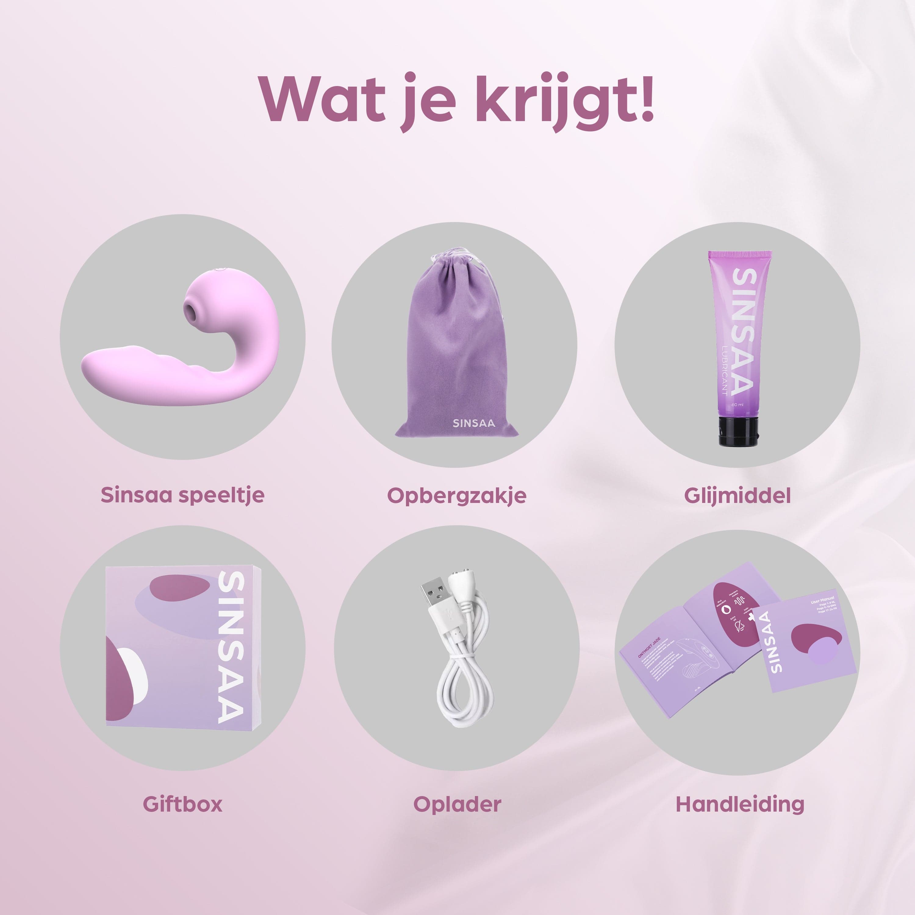 Sinsaa Luchtdruk vibrator Mila Roze Massager Sextoy Oplaadbare toy Stille Waterdicht