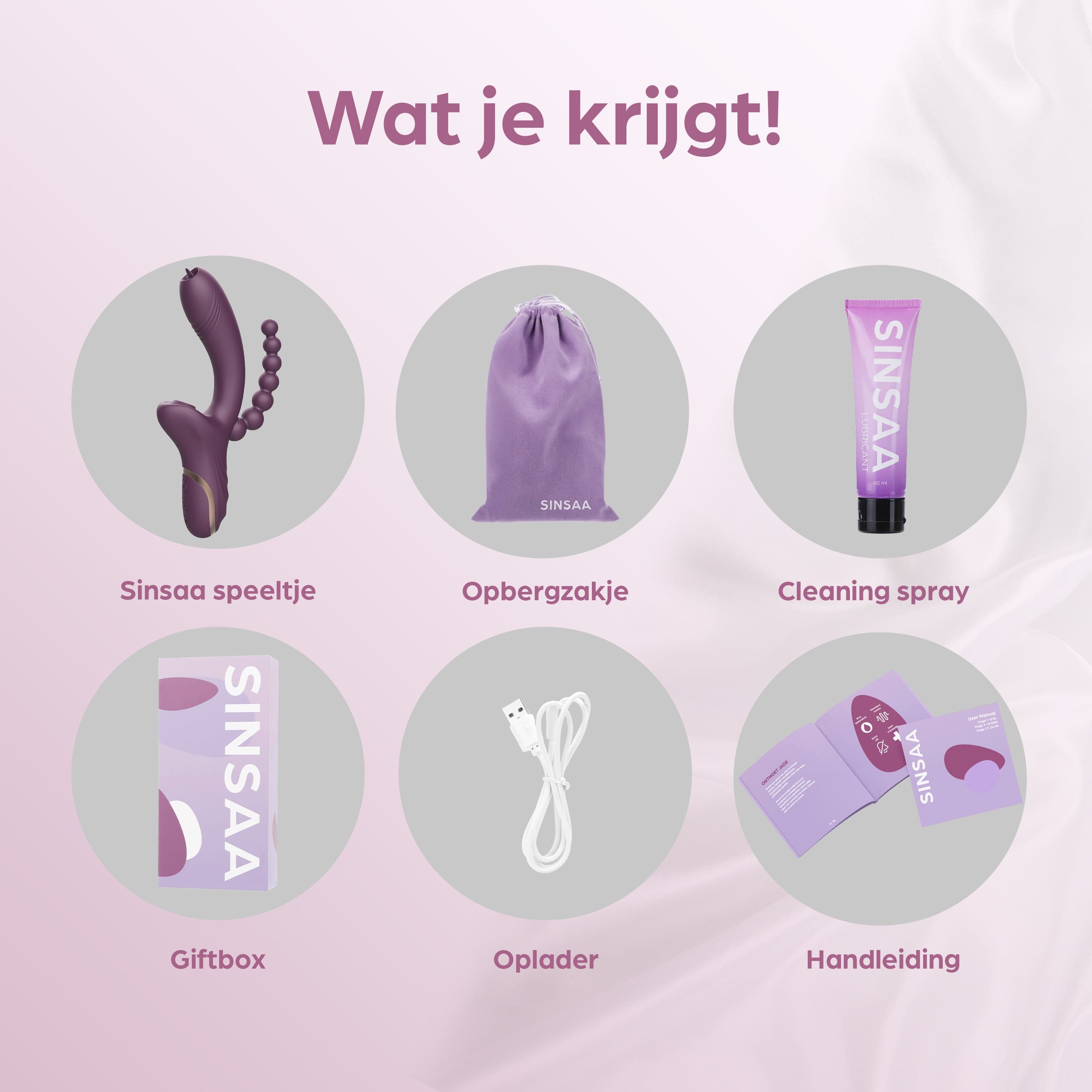 Sinsaa Luchtdruk Vibrator Lana Dark Purple Massager Sextoy Oplaadbare toy Stille Waterdicht