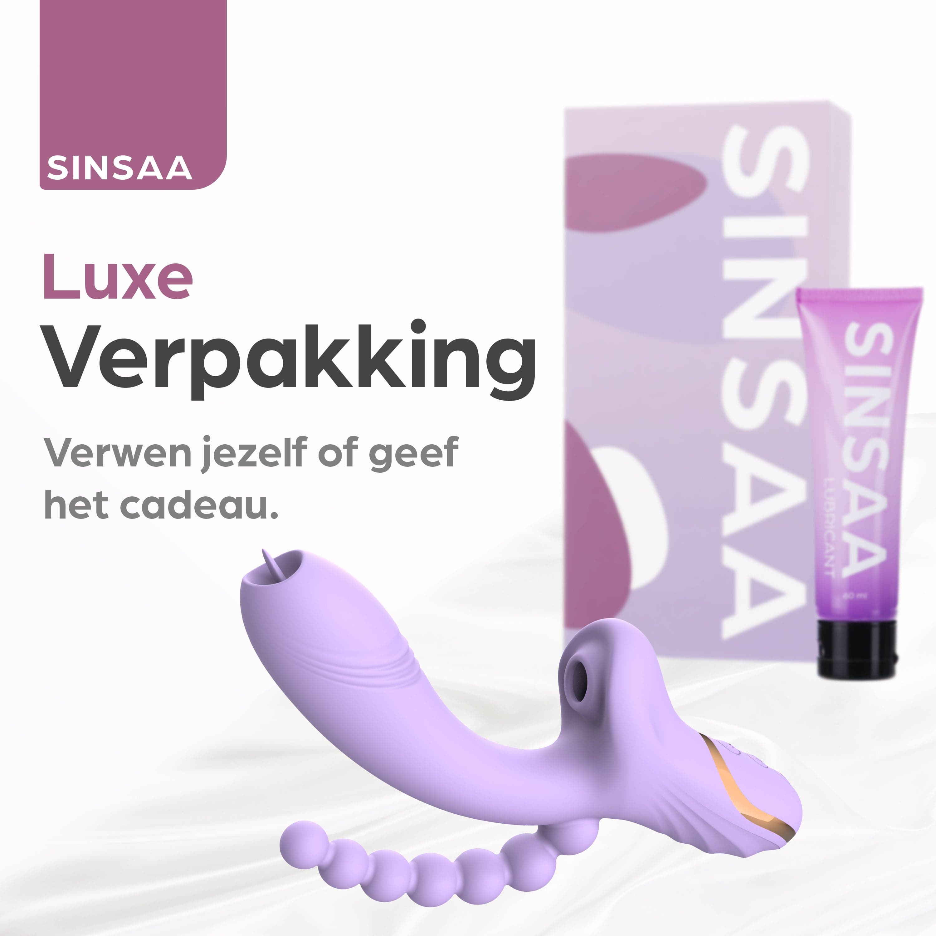 Sinsaa Luchtdruk Vibrator Lana Paars Massager Sextoy Oplaadbare toy Stille Waterdicht