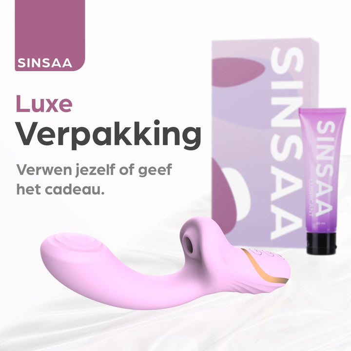 Sinsaa Luchtdruk Vibrator Bella Roze Massager Sextoy Oplaadbare toy Stille Waterdicht