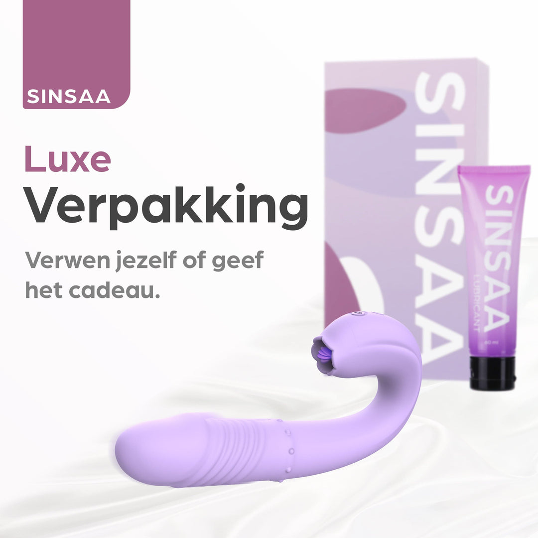 Sinsaa Pulserende Vibrator Lulu Paars Massager Sextoy Oplaadbare toy Stille Waterdicht