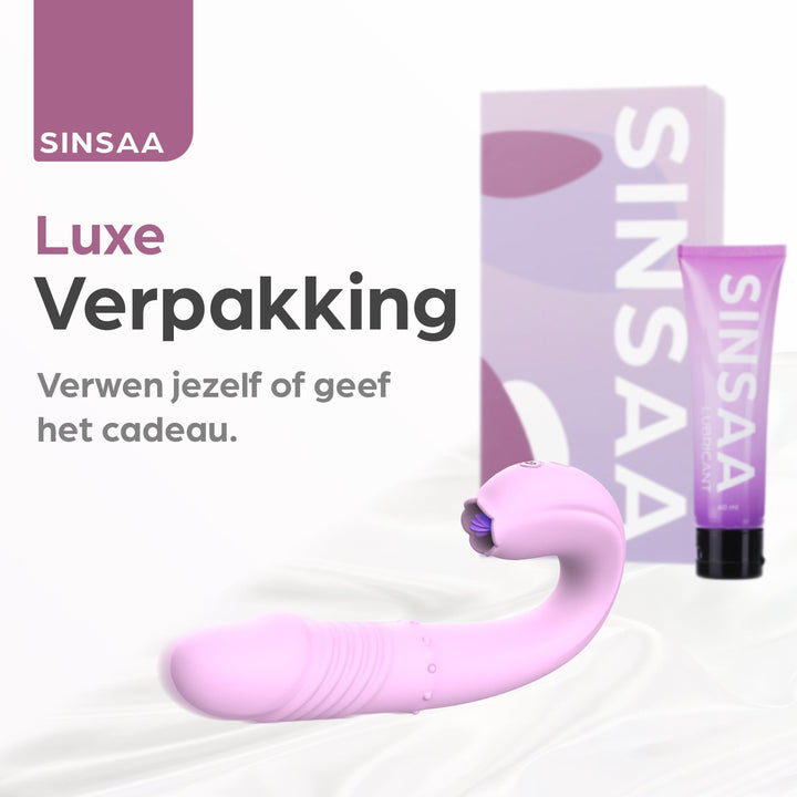 Sinsaa Pulserende Vibrator Lulu Roze Massager Sextoy Oplaadbare toy Stille Waterdicht