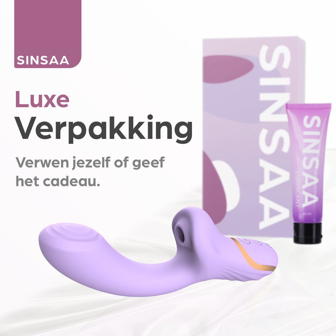 Sinsaa Luchtdruk Vibrator Bella Paars Massager Sextoy Oplaadbare toy Stille Waterdicht