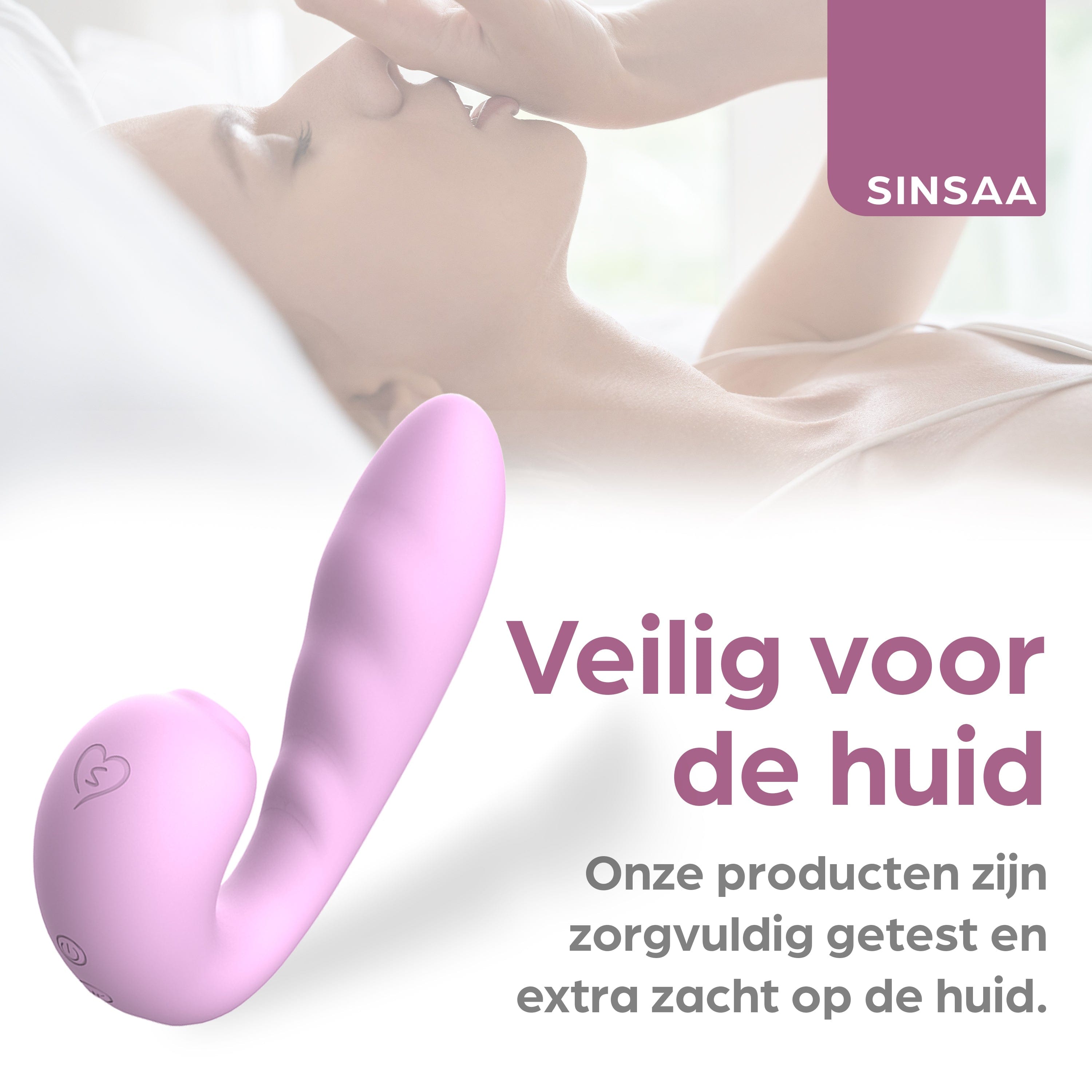 Sinsaa Luchtdruk vibrator Mila Roze Massager Sextoy Oplaadbare toy Stille Waterdicht