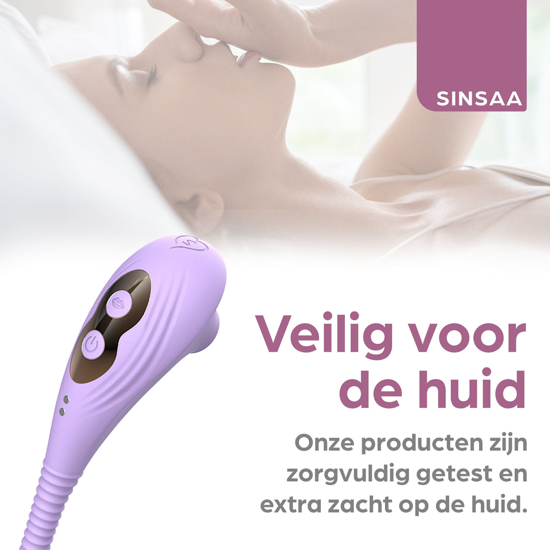 Sinsaa Luchtdruk Vibrator Ivy Paars Massager Sextoy Oplaadbare toy Stille Waterdicht