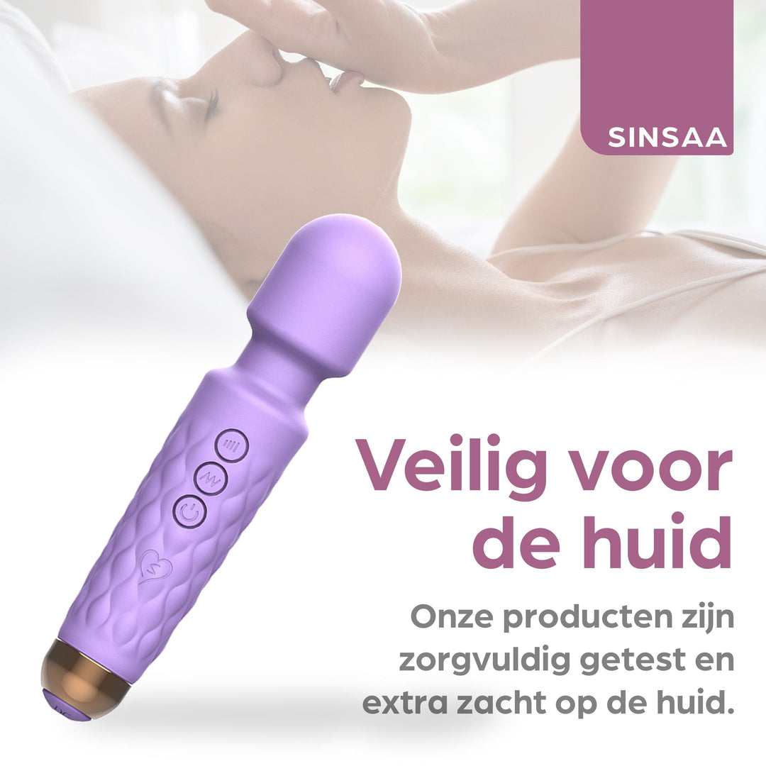 Sinsaa Wandvibrator Noëlle Paars Massager Sextoy Oplaadbare toy Stille Waterdicht