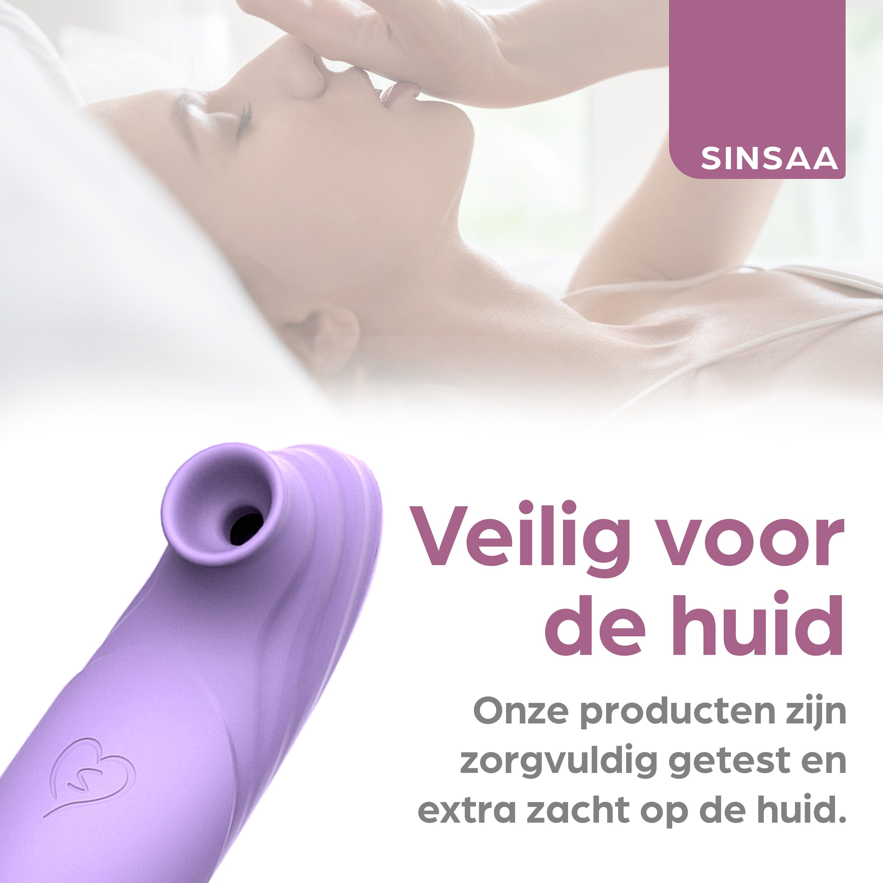 Sinsaa Luchtdruk vibrator Chloé Paars Massager Sextoy Oplaadbare toy Stille Waterdicht