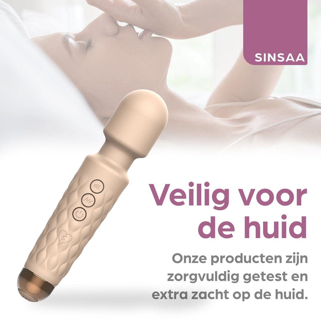 Sinsaa Wandvibrator Noëlle Crème Massager Sextoy Oplaadbare toy Stille Waterdicht