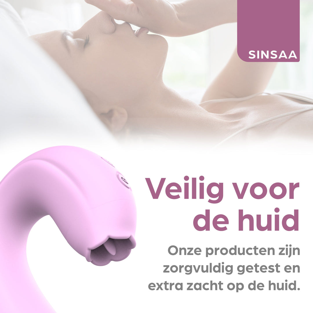 Sinsaa Pulserende Vibrator Lulu Roze Massager Sextoy Oplaadbare toy Stille Waterdicht