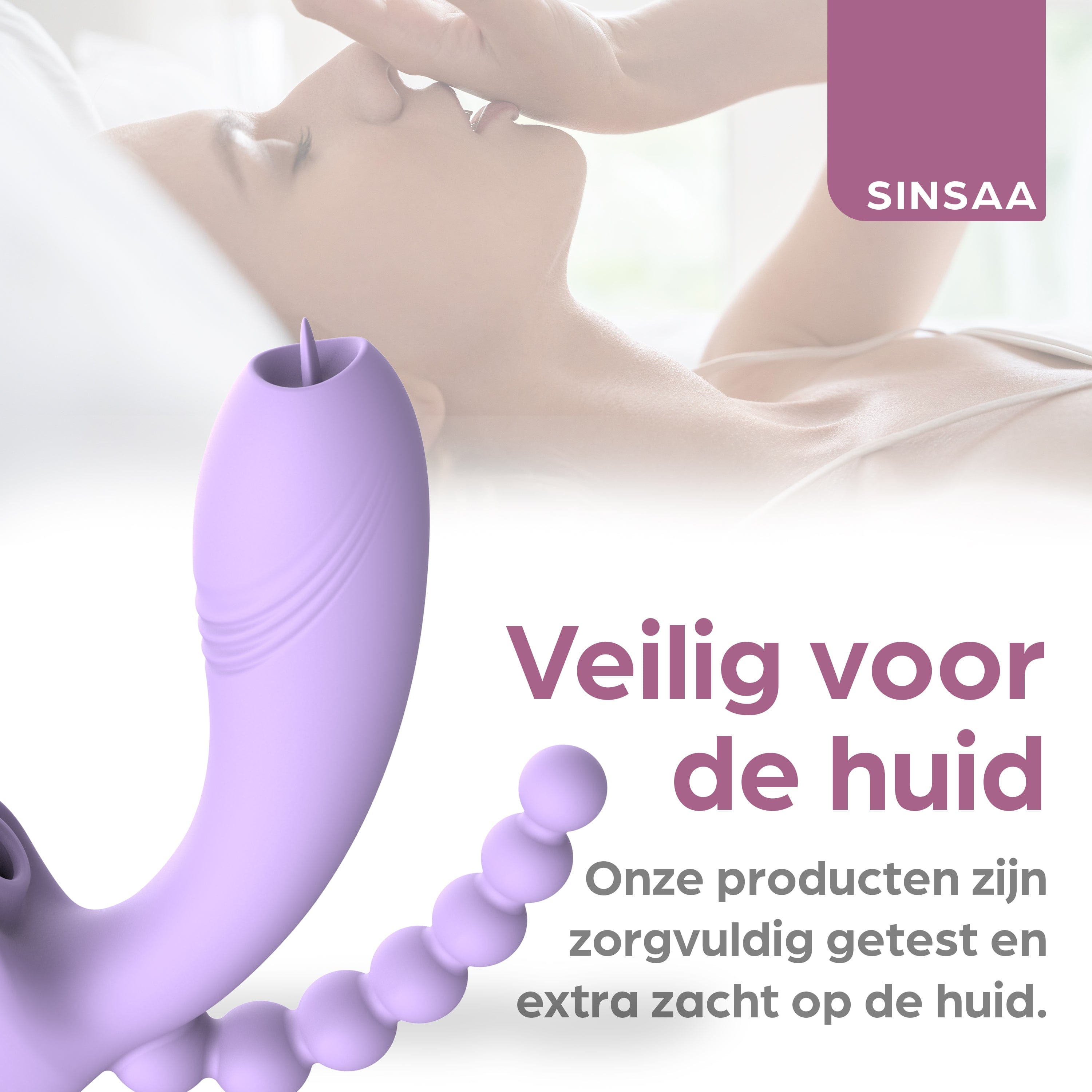 Sinsaa Luchtdruk Vibrator Lana Paars Massager Sextoy Oplaadbare toy Stille Waterdicht